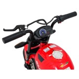 JOKO Elektrická motorka SUPERMOTO 300W 24V, kožené sedadlo, penové kolesá, nosnosť 50kg, červená