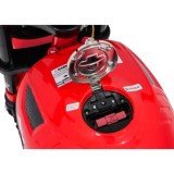 JOKO Elektrická motorka SUPERMOTO 300W 24V, kožené sedadlo, penové kolesá, nosnosť 50kg, červená