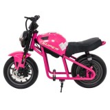 JOKO Elektrická motorka SUPERMOTO 300W 24V, kožené sedadlo, penové kolesá, nosnosť 50kg, ružová