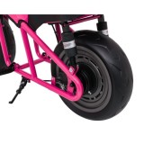 JOKO Elektrická motorka SUPERMOTO 300W 24V, kožené sedadlo, penové kolesá, nosnosť 50kg, ružová