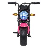 JOKO Elektrická motorka SUPERMOTO 300W 24V, kožené sedadlo, penové kolesá, nosnosť 50kg, ružová