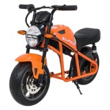 JOKO Elektrická motorka SUPERMOTO 300W 24V, kožené sedadlo, penové kolesá, nosnosť 50kg, oranžová