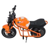 JOKO Elektrická motorka SUPERMOTO 300W 24V, kožené sedadlo, penové kolesá, nosnosť 50kg, oranžová