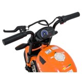 JOKO Elektrická motorka SUPERMOTO 300W 24V, kožené sedadlo, penové kolesá, nosnosť 50kg, oranžová