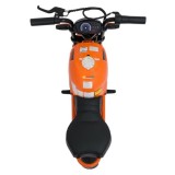 JOKO Elektrická motorka SUPERMOTO 300W 24V, kožené sedadlo, penové kolesá, nosnosť 50kg, oranžová