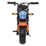 JOKO Elektrická motorka SUPERMOTO 300W 24V, kožené sedadlo, penové kolesá, nosnosť 50kg, oranžová