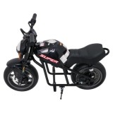 JOKO Elektrická motorka SUPERMOTO 300W 24V, kožené sedadlo, penové kolesá, nosnosť 50kg, čierna