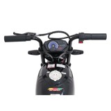 JOKO Elektrická motorka SUPERMOTO 300W 24V, kožené sedadlo, penové kolesá, nosnosť 50kg, čierna