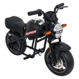 JOKO Elektrická motorka SUPERMOTO 300W 24V, kožené sedadlo, penové kolesá, nosnosť 50kg, čierna