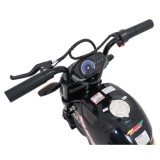 JOKO Elektrická motorka SUPERMOTO 300W 24V, kožené sedadlo, penové kolesá, nosnosť 50kg, čierna