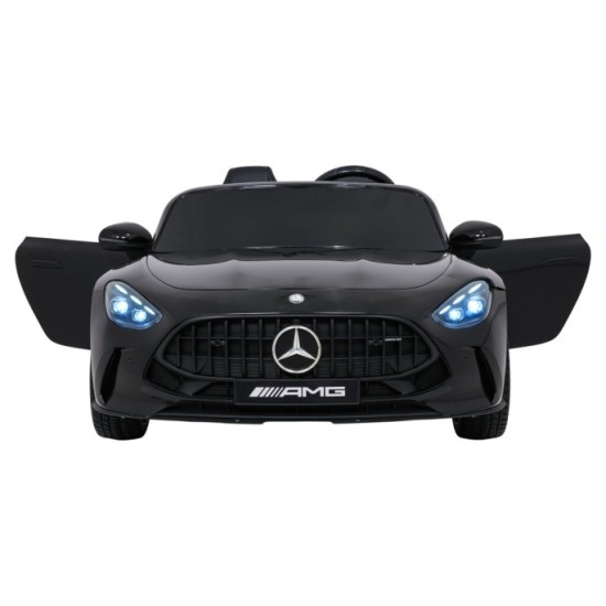 JOKO Mercedes Benz GT63 AMG 4x200W, Dvojmiestne Kožené sedadlo, nosnosť 90kg, penové kolesá, čierne