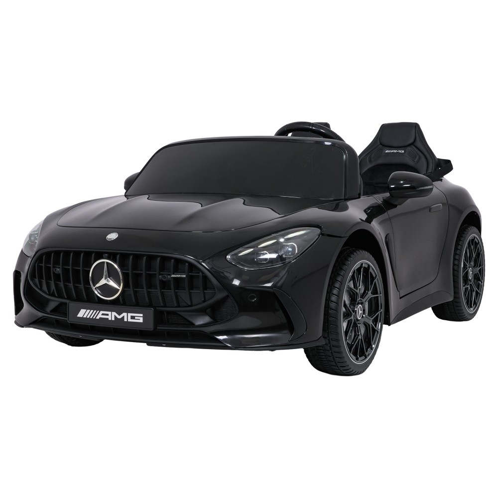 JOKO Mercedes Benz GT63 AMG 4x200W, Dvojmiestne Kožené sedadlo, nosnosť 90kg, penové kolesá, čierne