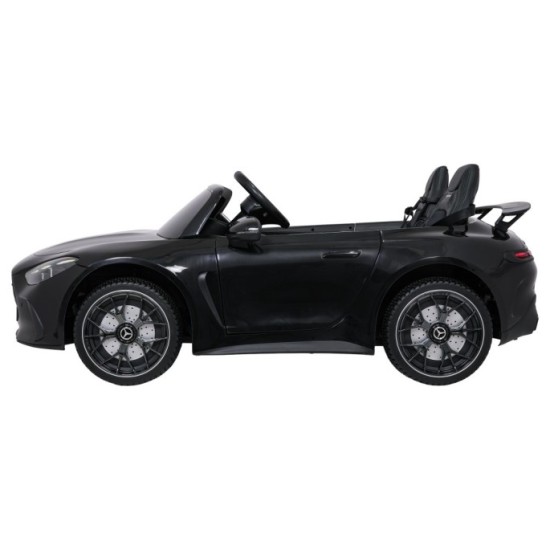 JOKO Mercedes Benz GT63 AMG 4x200W, Dvojmiestne Kožené sedadlo, nosnosť 90kg, penové kolesá, čierne
