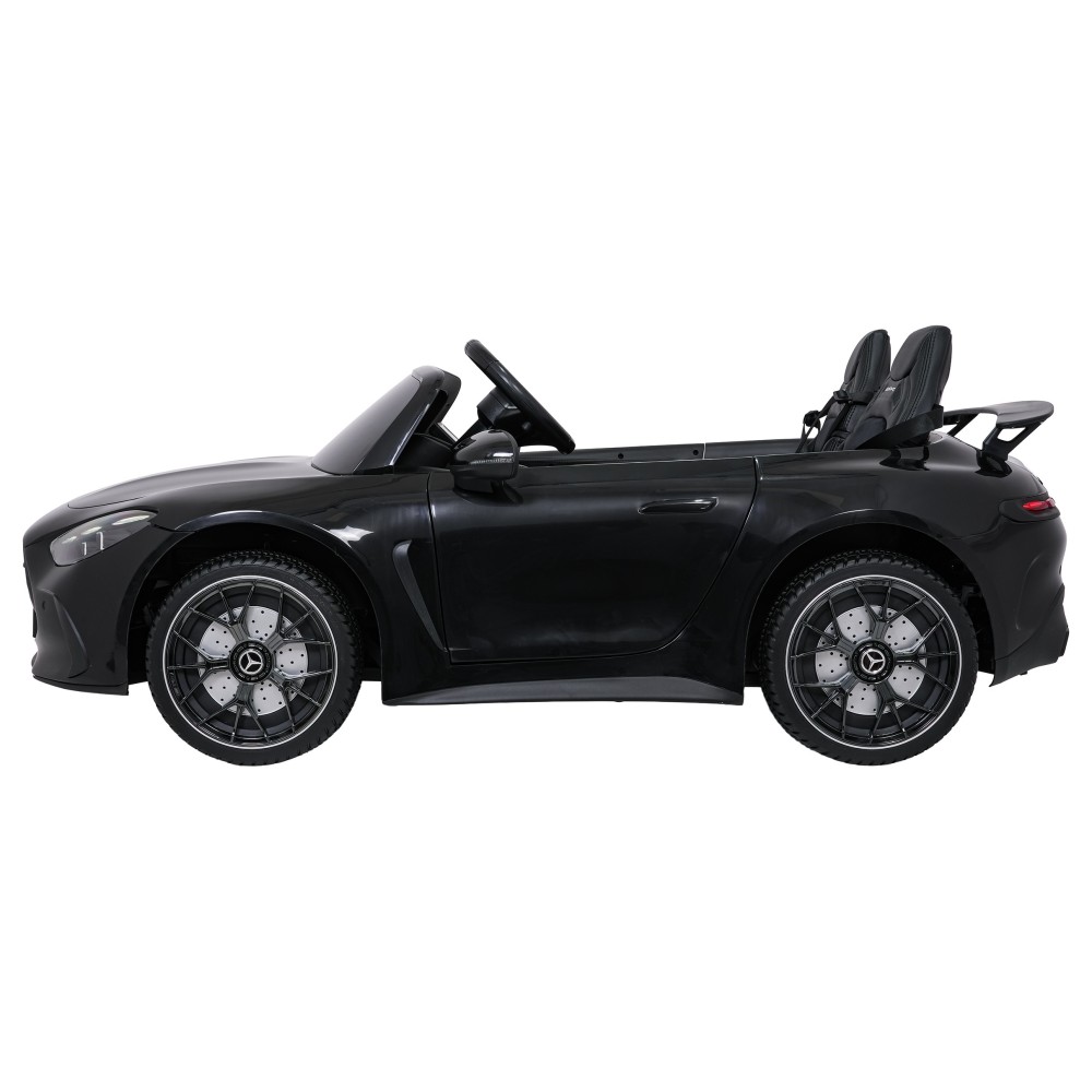 JOKO Mercedes Benz GT63 AMG 4x200W, Dvojmiestne Kožené sedadlo, nosnosť 90kg, penové kolesá, čierne