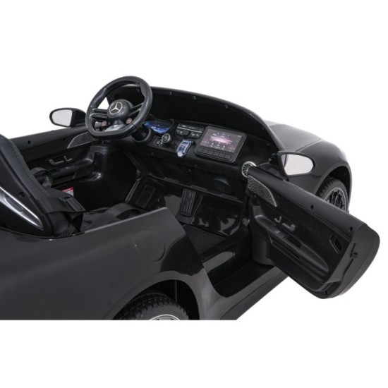 JOKO Mercedes Benz GT63 AMG 4x200W, Dvojmiestne Kožené sedadlo, nosnosť 90kg, penové kolesá, čierne