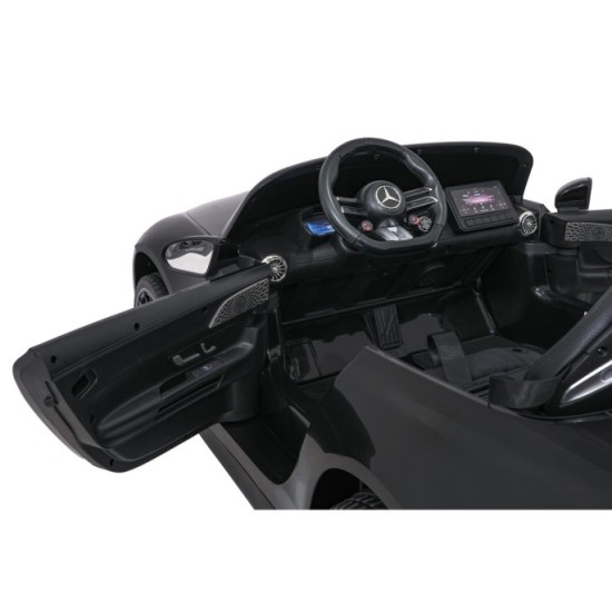JOKO Mercedes Benz GT63 AMG 4x200W, Dvojmiestne Kožené sedadlo, nosnosť 90kg, penové kolesá, čierne