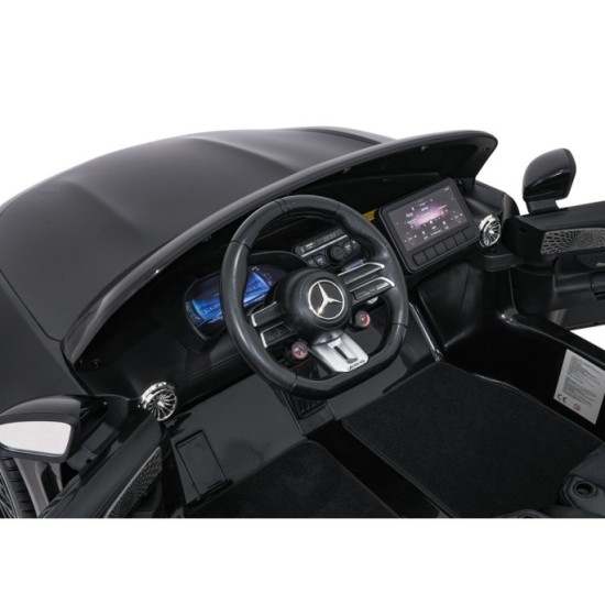 JOKO Mercedes Benz GT63 AMG 4x200W, Dvojmiestne Kožené sedadlo, nosnosť 90kg, penové kolesá, čierne