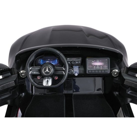 JOKO Mercedes Benz GT63 AMG 4x200W, Dvojmiestne Kožené sedadlo, nosnosť 90kg, penové kolesá, čierne