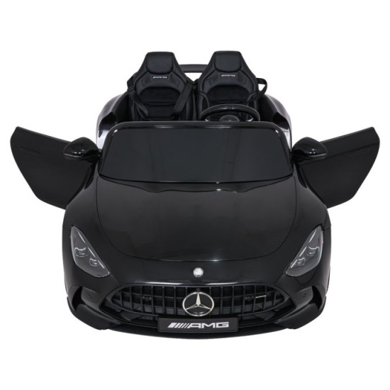 JOKO Mercedes Benz GT63 AMG 4x200W, Dvojmiestne Kožené sedadlo, nosnosť 90kg, penové kolesá, čierne