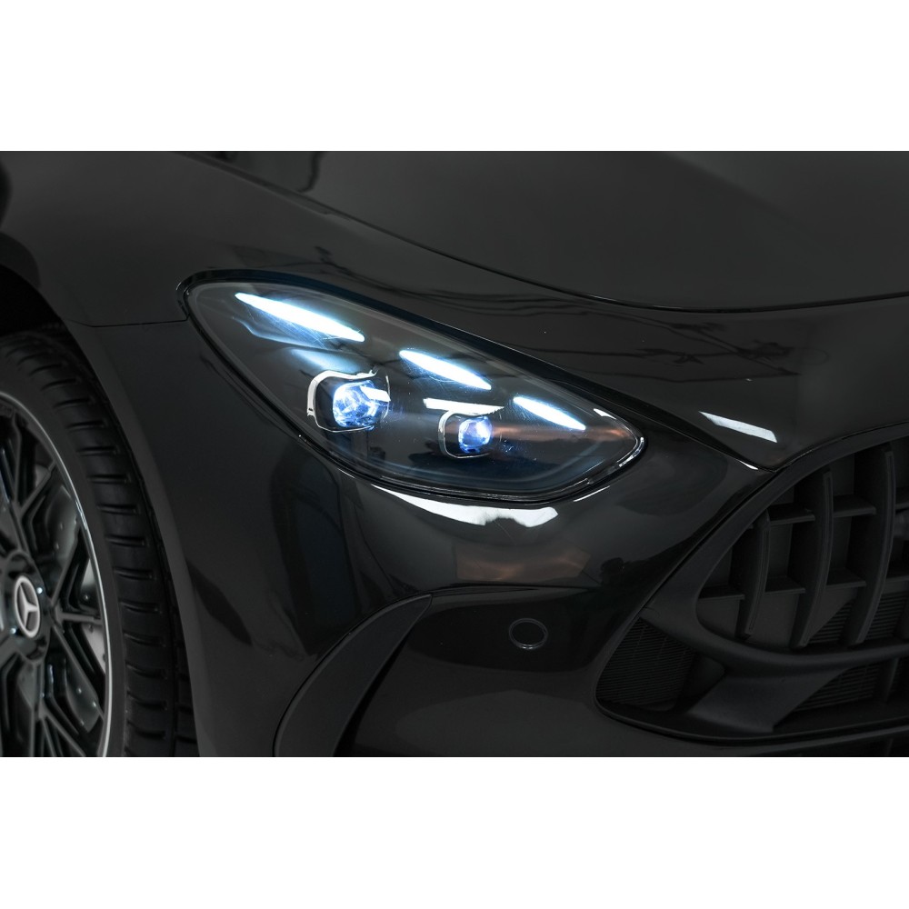 JOKO Mercedes Benz GT63 AMG 4x200W, Dvojmiestne Kožené sedadlo, nosnosť 90kg, penové kolesá, čierne