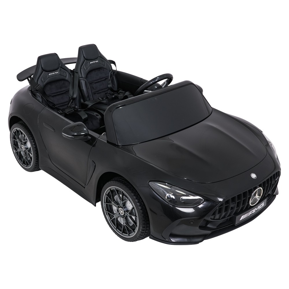 JOKO Mercedes Benz GT63 AMG 4x200W, Dvojmiestne Kožené sedadlo, nosnosť 90kg, penové kolesá, čierne