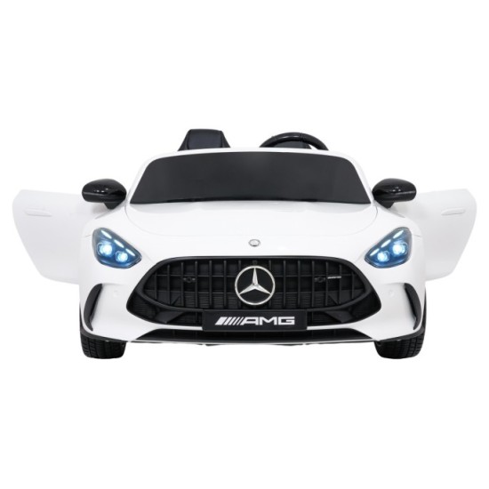 JOKO Mercedes Benz GT63 AMG 4x200W, Dvojmiestne Kožené sedadlo, nosnosť 90kg, penové kolesá, biele