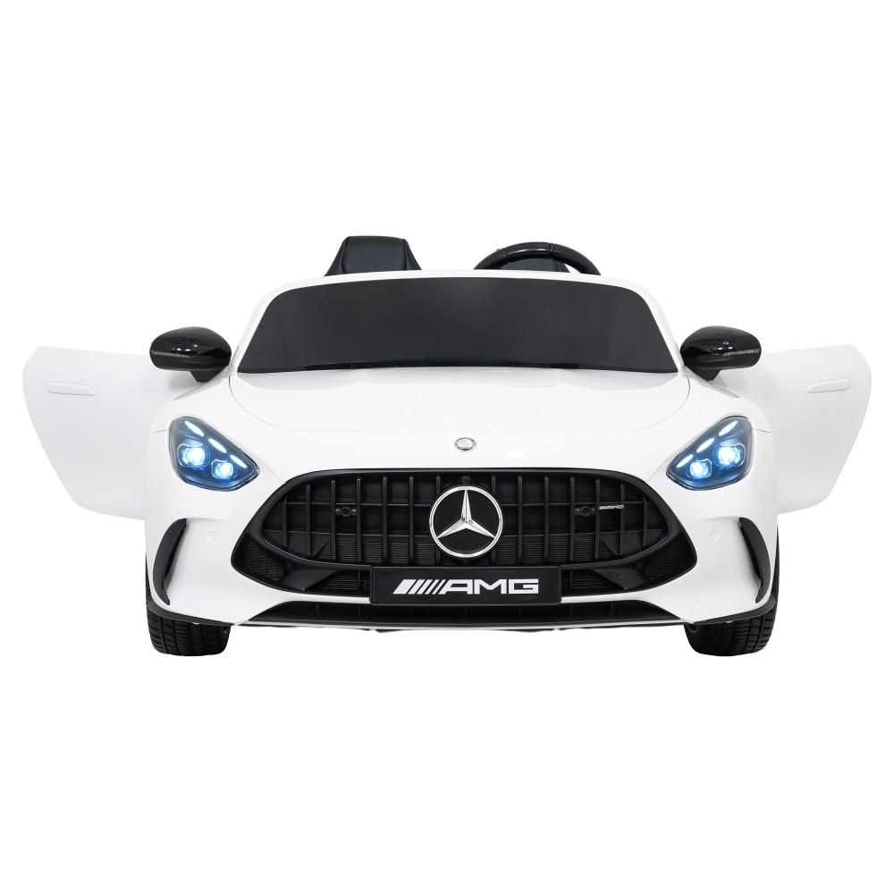 JOKO Mercedes Benz GT63 AMG 4x200W, Dvojmiestne Kožené sedadlo, nosnosť 90kg, penové kolesá, biele