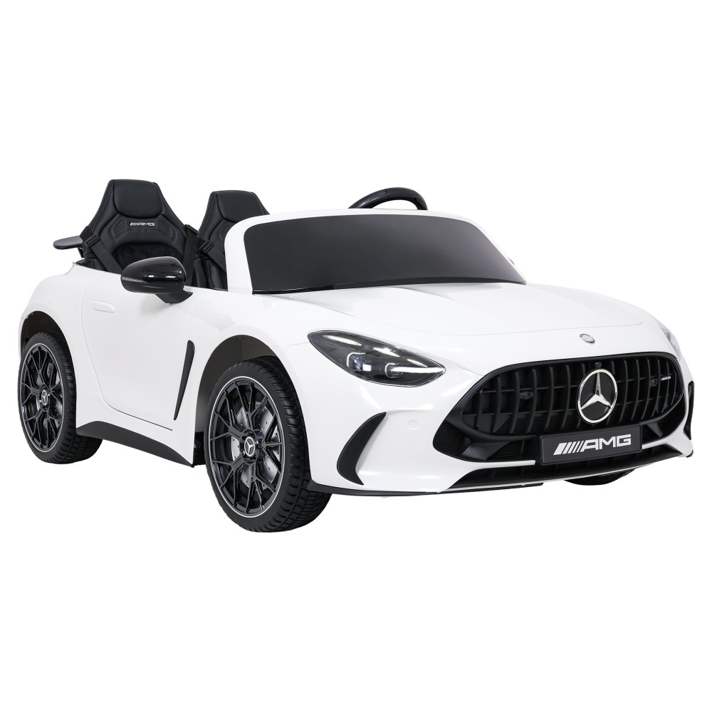 JOKO Mercedes Benz GT63 AMG 4x200W, Dvojmiestne Kožené sedadlo, nosnosť 90kg, penové kolesá, biele