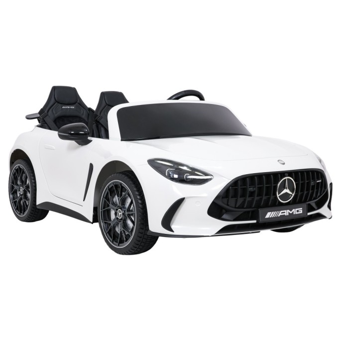 JOKO Mercedes Benz GT63 AMG 4x200W, Dvojmiestne Kožené sedadlo, nosnosť 90kg, penové kolesá, biele