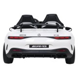 JOKO Mercedes Benz GT63 AMG 4x200W, Dvojmiestne Kožené sedadlo, nosnosť 90kg, penové kolesá, biele