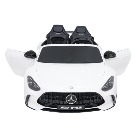 JOKO Mercedes Benz GT63 AMG 4x200W, Dvojmiestne Kožené sedadlo, nosnosť 90kg, penové kolesá, biele