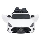 JOKO Mercedes Benz GT63 AMG 4x200W, Dvojmiestne Kožené sedadlo, nosnosť 90kg, penové kolesá, biele