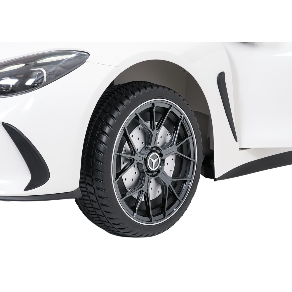 JOKO Mercedes Benz GT63 AMG 4x200W, Dvojmiestne Kožené sedadlo, nosnosť 90kg, penové kolesá, biele