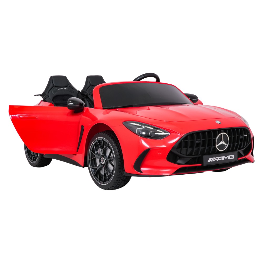 JOKO Mercedes Benz GT63 AMG 4x200W, Dvojmiestne Kožené sedadlo, nosnosť 90kg, penové kolesá, červené