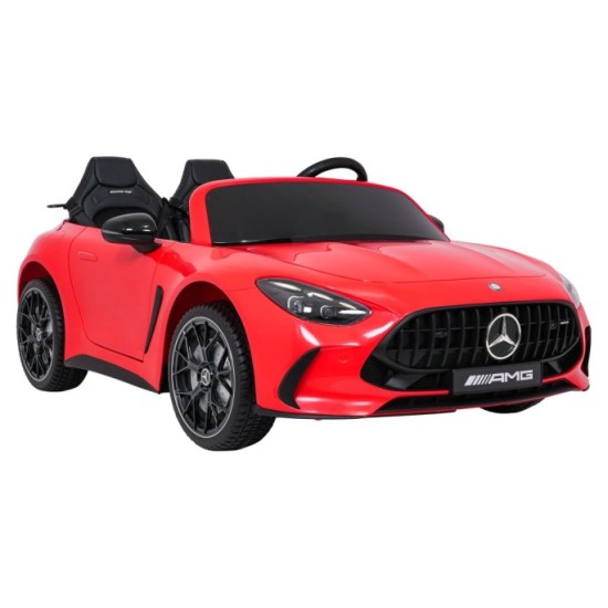 JOKO Mercedes Benz GT63 AMG 4x200W, Dvojmiestne Kožené sedadlo, nosnosť 90kg, penové kolesá, červené