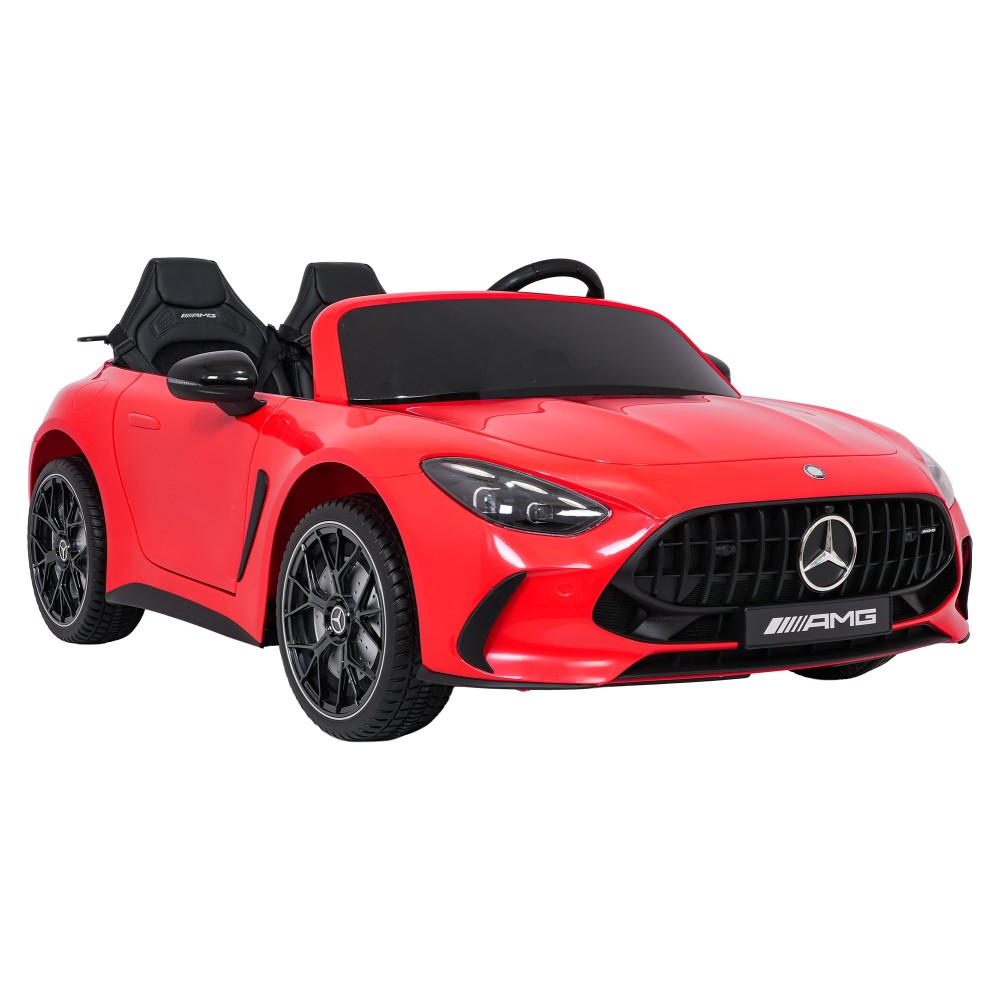JOKO Mercedes Benz GT63 AMG 4x200W, Dvojmiestne Kožené sedadlo, nosnosť 90kg, penové kolesá, červené