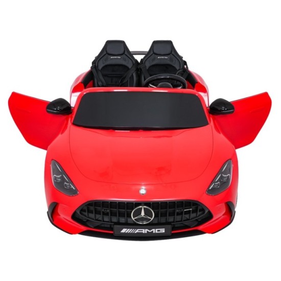 JOKO Mercedes Benz GT63 AMG 4x200W, Dvojmiestne Kožené sedadlo, nosnosť 90kg, penové kolesá, červené
