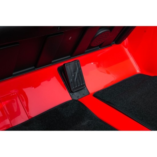 JOKO Mercedes Benz GT63 AMG 4x200W, Dvojmiestne Kožené sedadlo, nosnosť 90kg, penové kolesá, červené