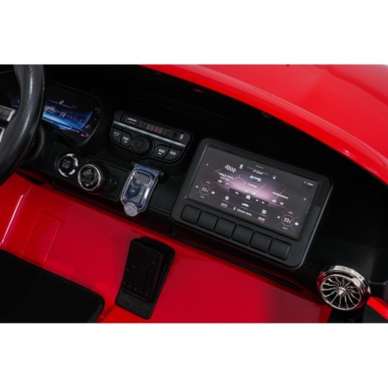 JOKO Mercedes Benz GT63 AMG 4x200W, Dvojmiestne Kožené sedadlo, nosnosť 90kg, penové kolesá, červené