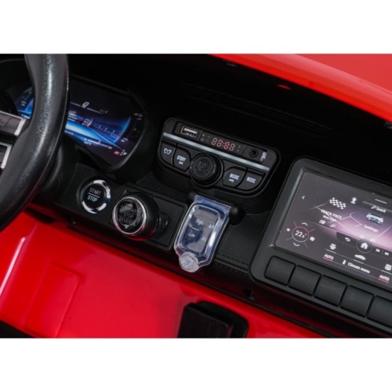 JOKO Mercedes Benz GT63 AMG 4x200W, Dvojmiestne Kožené sedadlo, nosnosť 90kg, penové kolesá, červené
