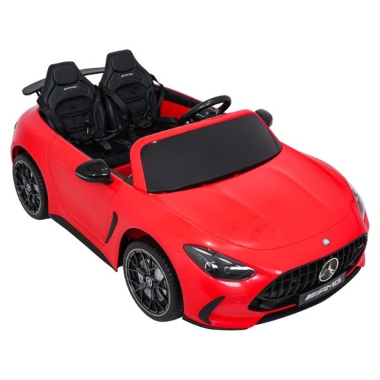JOKO Mercedes Benz GT63 AMG 4x200W, Dvojmiestne Kožené sedadlo, nosnosť 90kg, penové kolesá, červené