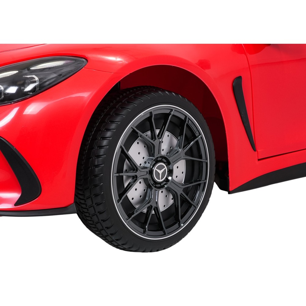 JOKO Mercedes Benz GT63 AMG 4x200W, Dvojmiestne Kožené sedadlo, nosnosť 90kg, penové kolesá, červené