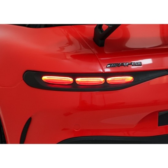 JOKO Mercedes Benz GT63 AMG 4x200W, Dvojmiestne Kožené sedadlo, nosnosť 90kg, penové kolesá, červené