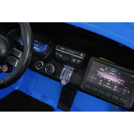 JOKO Mercedes Benz GT63 AMG 4x200W, Dvojmiestne Kožené sedadlo, nosnosť 90kg, penové kolesá, modré