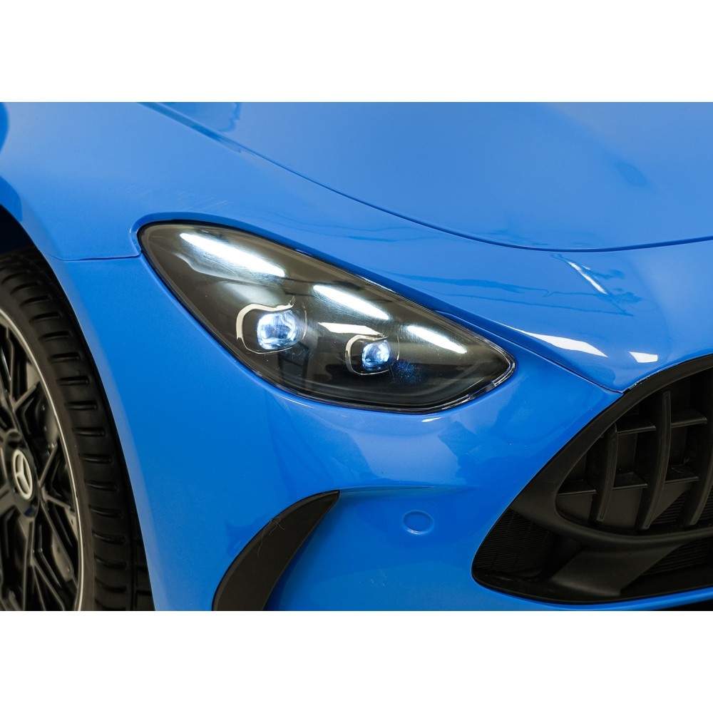 JOKO Mercedes Benz GT63 AMG 4x200W, Dvojmiestne Kožené sedadlo, nosnosť 90kg, penové kolesá, modré