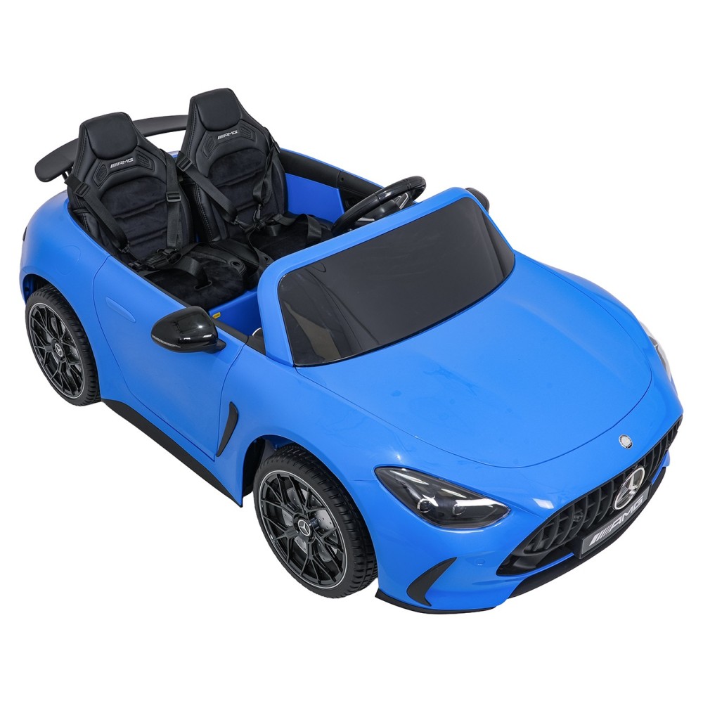 JOKO Mercedes Benz GT63 AMG 4x200W, Dvojmiestne Kožené sedadlo, nosnosť 90kg, penové kolesá, modré