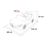 JOKO Mercedes Benz GT63 AMG 4x200W, Dvojmiestne Kožené sedadlo, nosnosť 90kg, penové kolesá, modré