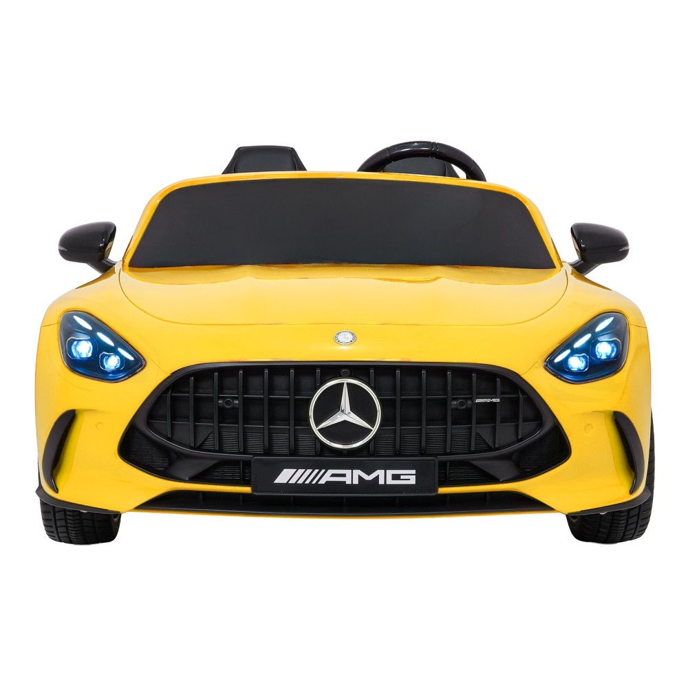 JOKO Mercedes Benz GT63 AMG 4x200W, Dvojmiestne Kožené sedadlo, nosnosť 90kg, penové kolesá, žlté
