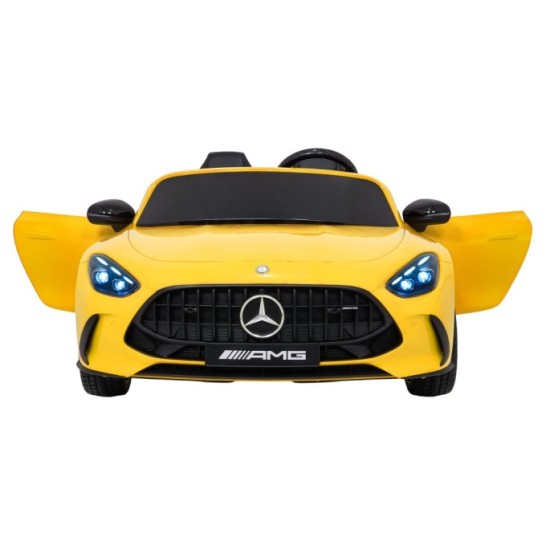 JOKO Mercedes Benz GT63 AMG 4x200W, Dvojmiestne Kožené sedadlo, nosnosť 90kg, penové kolesá, žlté