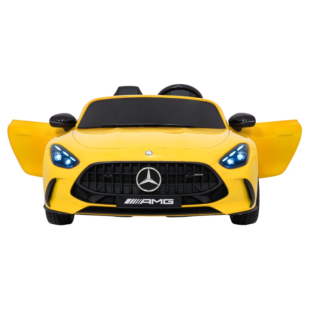 JOKO Mercedes Benz GT63 AMG 4x200W, Dvojmiestne Kožené sedadlo, nosnosť 90kg, penové kolesá, žlté